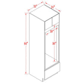 Modern Grey Frameless Kitchen Oven Cabinet - ZCBuildingSupply